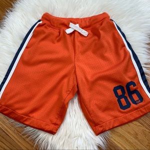 GapKids Boys Orange Mesh Drawstring Athletic Short